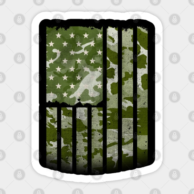 AMERICAN US FLAG MILITARY Sticker by missalona